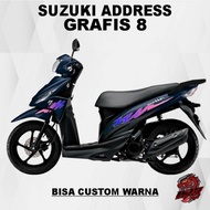 Suzuki Address Graphic Striping 8 - Suzuki Striping Decal Simple Graphic Address 8 ( ALREADY CUTS)