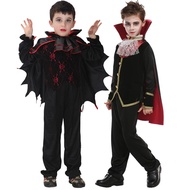 Kids Halloween Costume Vampire Dracula Cosplay Suits with Vampire Cloaks Boys Party Cosplay Clothes 