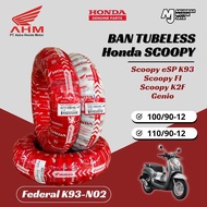 SCOOPY GENIO TUBELESS TYRE - Federal K93-N02 100/90-12 110/90-12
