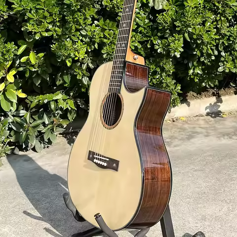 40 Inch Acoustic Guitar Solid 3A SpruceTopboard Plywood Rosewood Back&Side SJ Body Style Top Cutaway