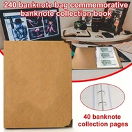Currency Collector'S Album - 40 Sheets With 240 Pockets Currency Page Money Banknote Album Book Coll