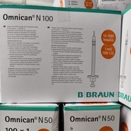 Omnican N100 insulin syringe 1ml omnican 100 INSULIN SYRINGE PICAGARI JARUM box