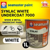 SYK Seamaster Synlac White Undercoat 7000 Paint 1L For Metal Wood White Paint Cat Minyak Putih Under