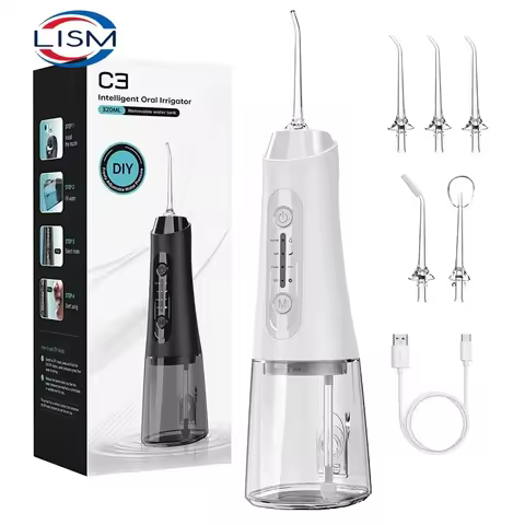 Water Dental Flosser IPX7 Waterproof Oral Picks Teeth Picks 5 Jets 4 Modes Portable Cordless C3 Wate