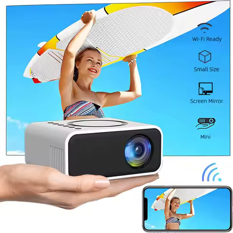 YT300 Portable Mini Projector LED Wireless And Wired Mobile Phone Mirroring Home Projector