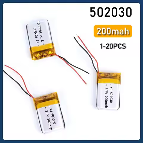 3.7V 502030 Lithium Battery 250mAh 052030 Lithium Polymer Batteries for Smart Bracelet Voice Recorde