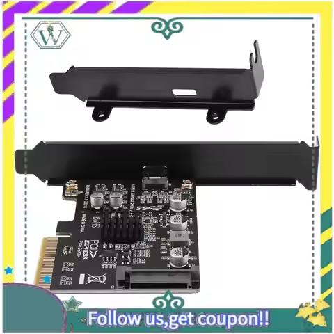 A28Q-USB PCIE Card Type C PCI-Express 4X To USB 3.2 Gen 2X2 (20Gbps) ASM3242 Chipset For Windows 8/1