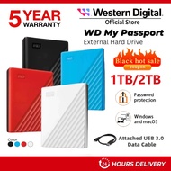 WD My Passport Portable External Hard Drive 1TB 2TB USB 3.0 Hardisk PC Mac Storage 5 Years Warranty
