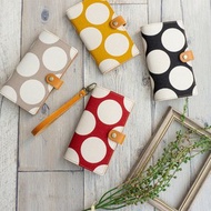 相容於所有型號 智慧型手機保護殼 筆記型 [大圓點] 帆布 波點 真皮 純國產 AL10K