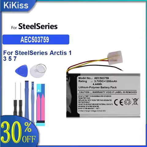 For SteelSeries Arctis 1 3 5 7 7P Arctis1 Arctis3 Arctis5 Arctis7 Arctis7P AEC503759 1300mAh Gaming 