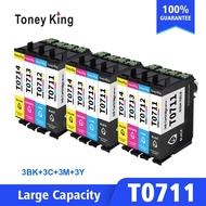 #Blue fantasy# Toney king new T0711 ink cartridge for Epson Stylus SX110 SX215 SX218 SX400 SX405 SX410 SX415 SX510W SX515W DX7400 printer