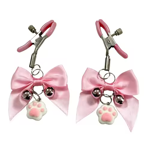 Bow-Tie Cat-Claw Nipple Clamps. Double-Peak Toys. BDSM Restraint Accessories. Adult Teasing Toys for