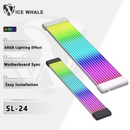 ICE Whale SL-24 ARGB Neon Line 24PIN Motherboard 8PIN Graphics Card Luminous Power Supply Line 5V 3p
