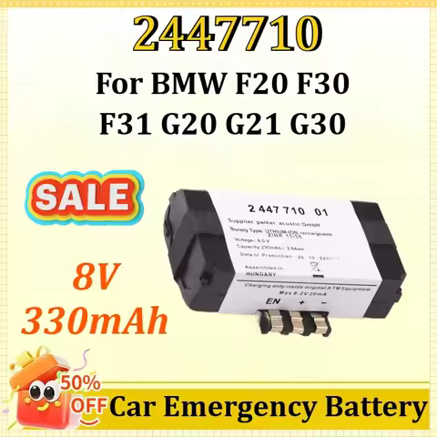 2447710 84102447710 8V 330mAh Car Emergency Replacement Battery for BMW F20 F30 F31 G20 G21 G30 Rech