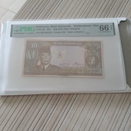 uang kuno 10 rupiah sukarno 1960 pmg 66 epq replacement