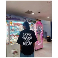 degraded born broke die rich aesthetic quality cotton unisex T-Shirt -rene azazel