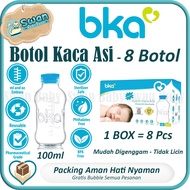 BKA Breastmilk Glass Bottle 100Ml Breast Milk Glass Bottle Contains 8 Bottles 8 Pcs Botol Susu