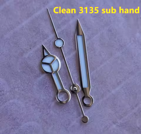 Best quality clean factory Watch hand parts Silver Watch Hands SUB 3135 movement Blue Luminou 116610