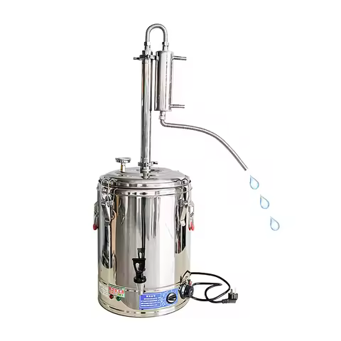 25L Stainless Steel Alcohol Distiller Twin Tower Moonshine Whiskey Brandy Distilled Water Machine fo