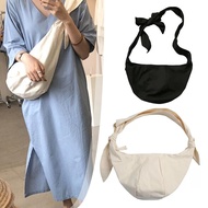 Summer Canvas Shoulder Bag Fashion Women's Dumpling Bag Diagonal Span Dumpling Bag Women's S6L5