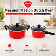 Maspion Dutch Oven Pan / Saucepan 18 20 Multipurpose Non-Stick Pan - FM