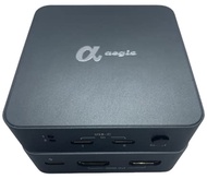 aegis Dual USB-C to Dual HDMI Monitors Portable KVM Switch Supports 4K/60Hz USB-C 100 Watt Power Del