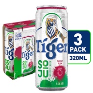 Tiger Soju Cheeky Plum Beer Can, 3 x 320ml