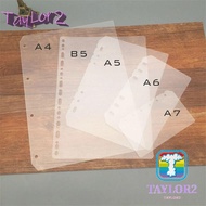 ATAYLOR Notebook Divider Matte Notebook Accessories Board Page A5 A6 A7 B5 A4 Inner Paper Agenda Planner Separator