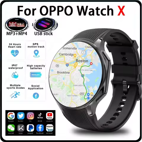 2025 OPPO New Watch X High-end Business Watch 32GB Large Memory Smartwatch Men's Sports Waterproof S