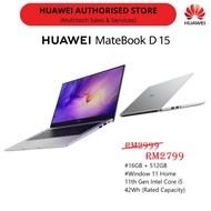Huawei Matebook D15 Huawei Laptop 11th Gen Intel Core i5 16GB + 512GB 42Wh Rated Battery Laptop Ring