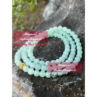 Jadite Marble Necklace 7A Clear Green Water Size 6mm Svip Inspected Goods