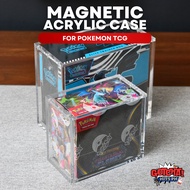 Premium Acrylic Magnetic Display Case for Pokemon ETB, Booster Box, Singles | Clear Protector
