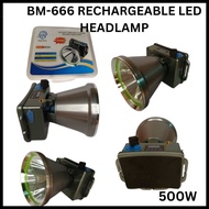 Malaysia-Stock BM-999 LED Rechargeable 500W Headlamp Fishing/Hunting/Camping Flashlight Head Lamp La