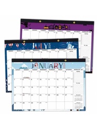 2024-2025年大型桌面行事曆,18個月的桌面行事曆從2024年1月到2025年6月,17" X 12"桌上型行事曆,含待辦事項列表儒略日 - 2024年桌面墊日曆