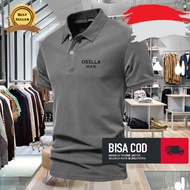 Bisa COD MURAH!!!  Baju Kerah / Polo Shirt Osella Man Print hitam Premium Quality Kaos Kerah Pria Wa