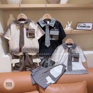 BS519 - SET of cotton and windbreaker clothes with tie FOR BABY IAN SOMERHALDER - 2077