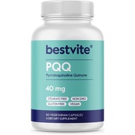 BESTVITE PQQ 40mg (Pyrroloquinoline Quinone) (60 Vegetarian Capsules) - No Stearates - Vegan - Non G
