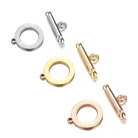 5Pcs/lot Stainless Steel OT Clasps Fashion Toggle Clasps Buckle Connector For Diy Bracelet Necklace