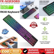 RGB Gaming Keyboard RK40 ROBOT 7 Color Backlit Wired Keyboard Ultra Thin RGB Office Keyboard Ergonom
