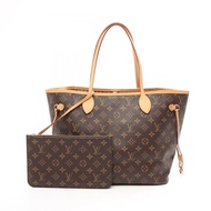 路易威登 Neverfull MM 手提單肩包 M40995 Monogram 皮革 棕色 二手