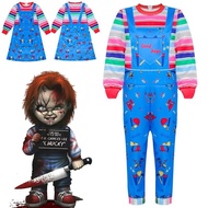 Childs Play Licensed Chucky Halloween Costume Kids Boys Girls Scary Horror Fancy Dress Outfit Suit
