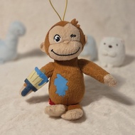 Sega Curious George Plush Keychain Original