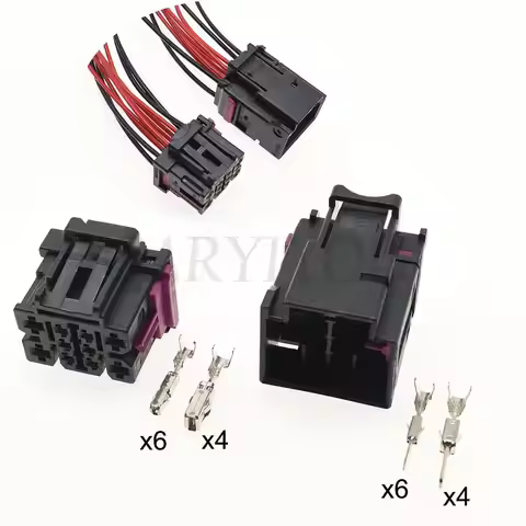 1 Set 10 Holes 4F0 937 733 B For Volkswagen Audi Seat Wiring Harness Plug Male Female With Cables 4F