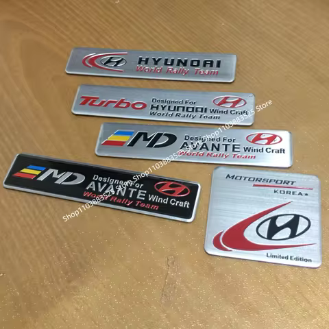 Car Emblem Badge Sticker For Hyundai MD Turbo Elantra Verna sonata Palisade Bayon Tucson Inster i30
