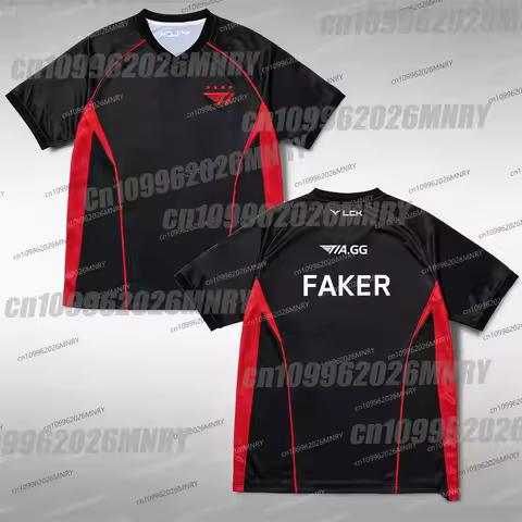 New League Of Legends SKT T1 Uniform T-shirt Kid LOL Esports Faker Jersey T Shirt ZEUS Sport Game Te