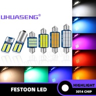 UHUASENG 12V 24V C5W Led C10W Bulb T10 W5W BA9S Festoon 28mm 31mm 36mm 39mm 41mm 31 mm Lamp Red Blue