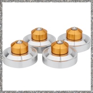 (GJFZ) Aluminum Isolation Spike Feet Stand Damper Pad for Hifi Audio AMP Cabinet Speaker Turntable R