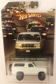 Hot Wheels CUSTOM OJ Simpson Run Away '85 FORD BRONCO Real Riders Rubber Wheels Limited Edition 1/25