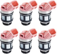 ​6Pcs Fuel Injectors Compatible for Nissan 3.0L 3.3L VG30E VG33E Engines 16600-9S200 16600-1B000 297