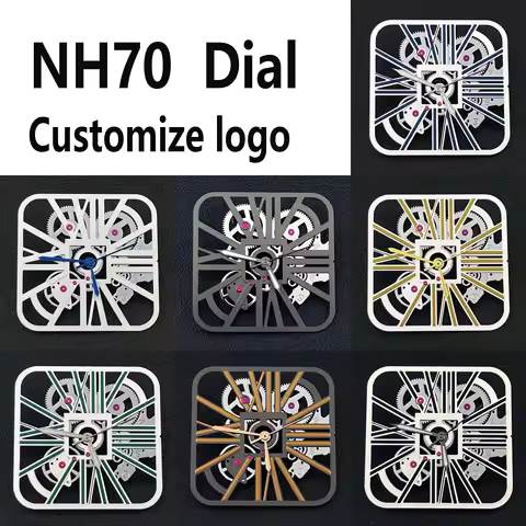 NH70 Dial Man's Watch Dial Hollowed out Dial 27mm Square Dial fit NH70 movement Repair tools